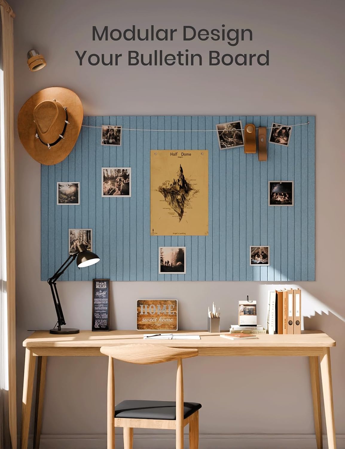 Tablero de anuncios de fieltro y tablero de corcho alternativo 48