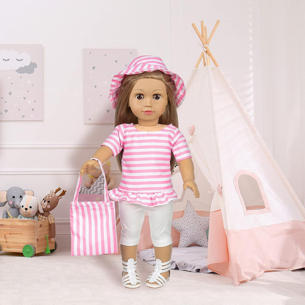 BDDOLL 23 piezas de ropa y accesorios de muñeca de 18 pulgadas para muñecas