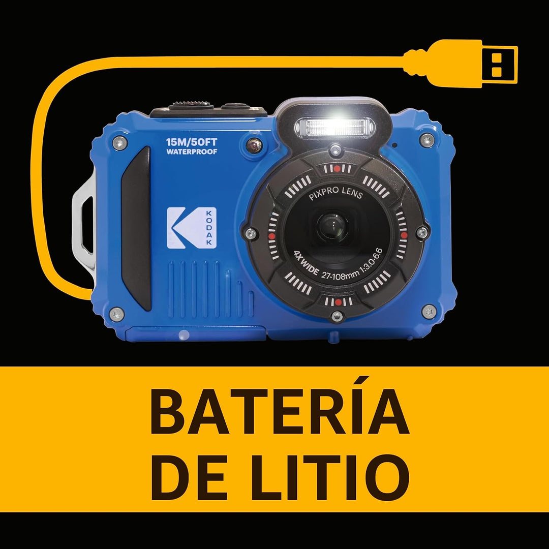 KODAK PIXPRO WPZ2 Cámara digital resistente, impermeable, a prueba...