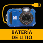 KODAK PIXPRO WPZ2 16MP Waterproof Digital Camera, 15m, 4X Zoom, Blue, Azul
