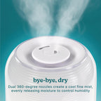 Homedics Humidificador ultrasónico de niebla fría, tanque de agua de