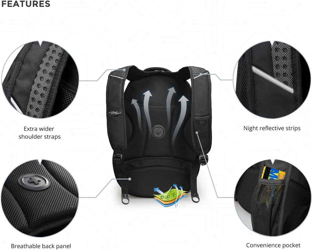 Swissdigital - Mochila para laptop de diseño para hombres, para uni...