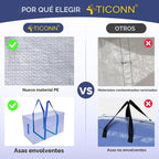 TICONN Paquete de 4 bolsas de mudanza extra grandes resistentes con cremalleras y asas de transporte, bolsas de almacenamiento duraderas para organizadores de armario y almacenamiento (paquete de 4