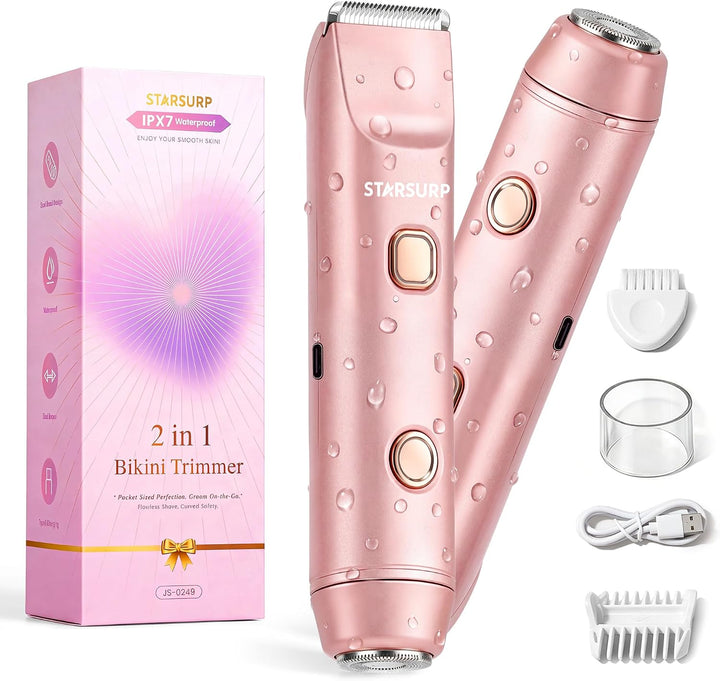 Recortadora de bikini para mujer, maquinilla de afeitar y afeitador...
