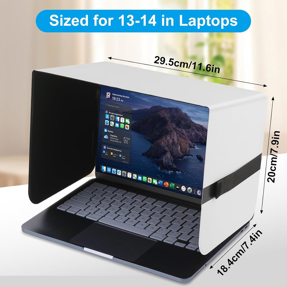 HoYiXi Parasol plegable para laptop y escudo de privacidad, se adap...