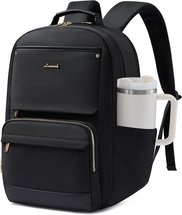 LOVEVOOK Mochila para laptop para mujer con bolsillo para taza de g...