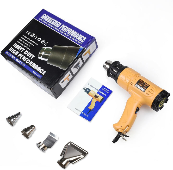 Seekone Pistola de calor 1800W 122℉-1202℉ (50℃- 650℃) Kit de pistol...