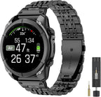 Correa de metal de 22 mm para Garmin Fenix 9/8 47mm/7/6/5/Approach S70, Hombres