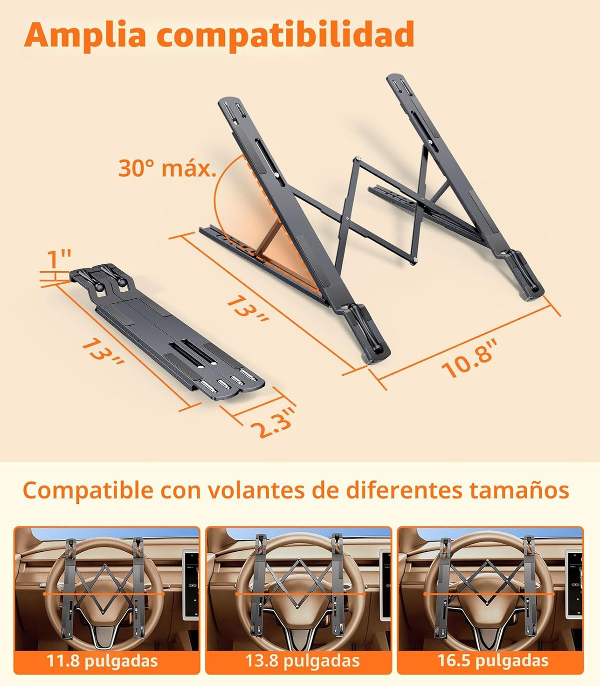 DICMKY Soporte de Montaje para Laptop de Coche Bandeja Portador del...