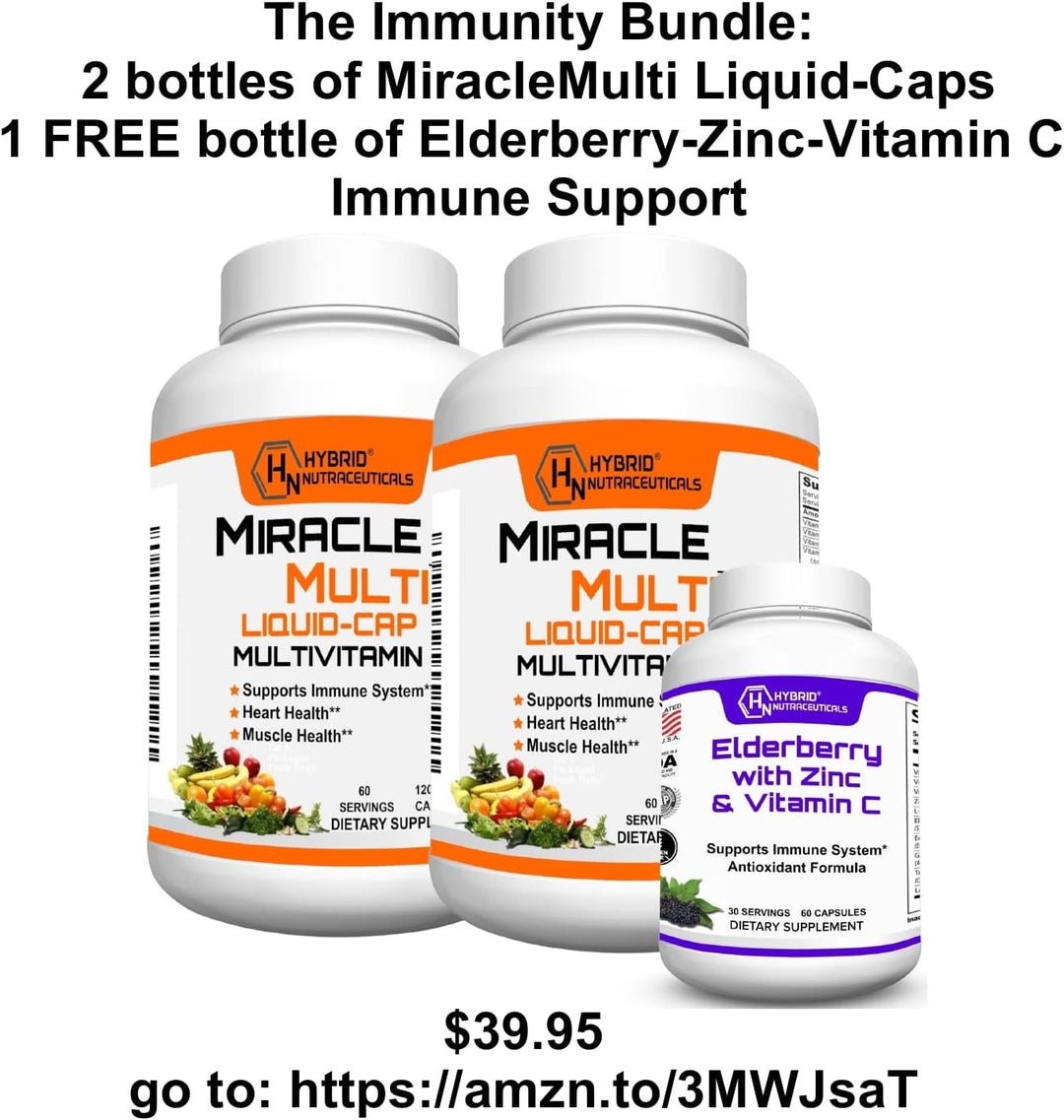 MiracleMulti Cápsulas multivitamínicas líquidas para hombres y muje...