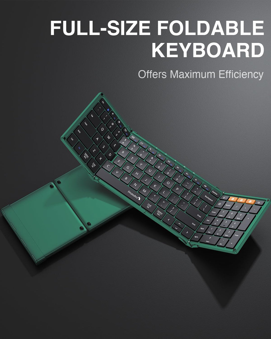 ProtoArc XK01 - Teclado Bluetooth plegable, teclado inalámbrico por...