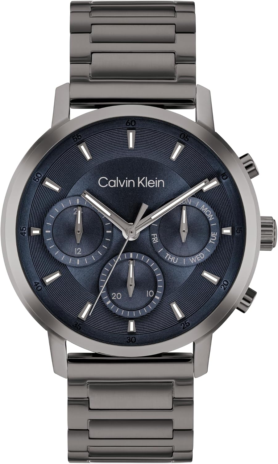 Reloj Calvin Klein para hombre CK Gauge multifunción - 41 mm - Movimiento de cuarzo 3H - Brazalete de acero inoxidable - Deportiva, moda premium para un look audaz - Regalo para él
