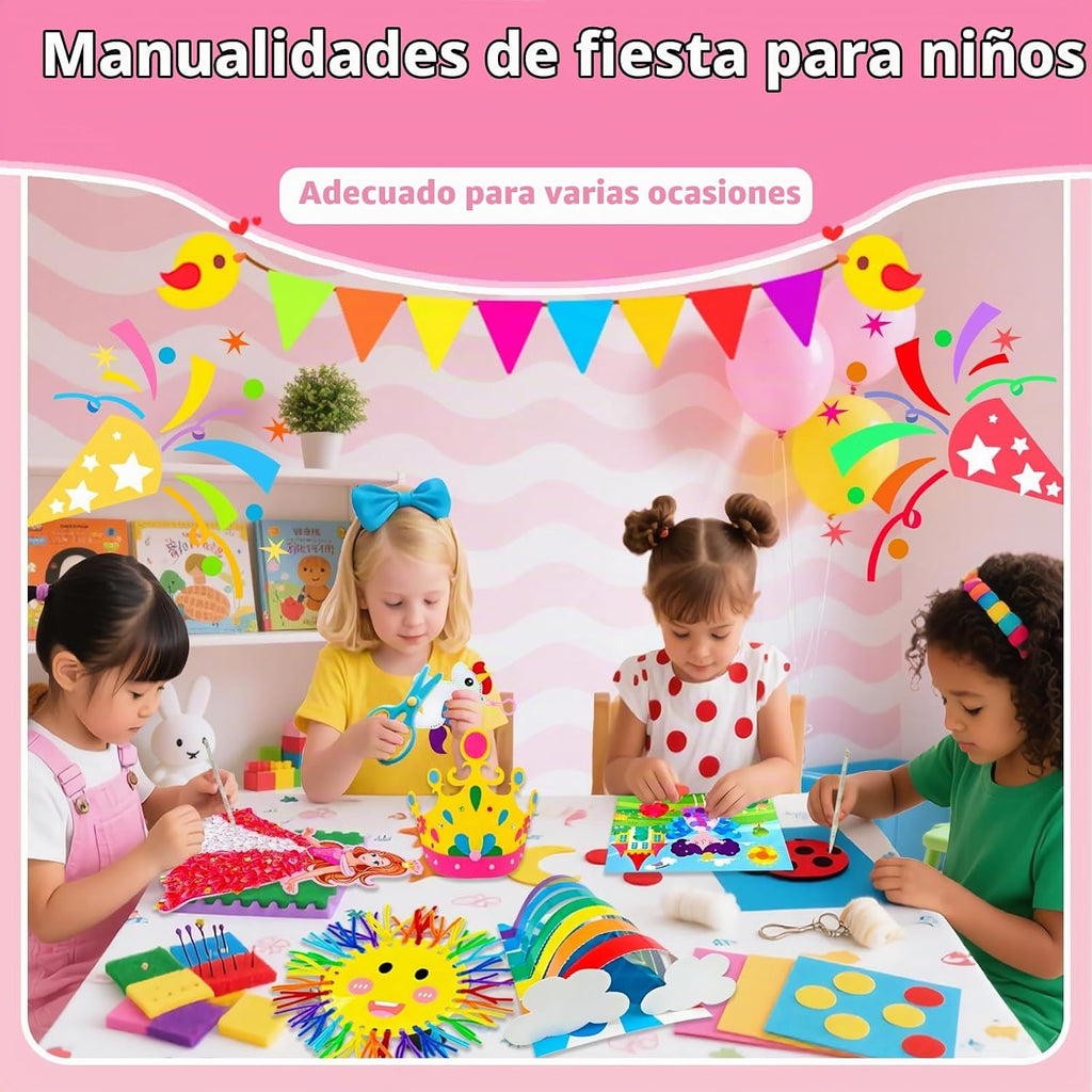 7july Caja de manualidades de unicornio, 12 divertidas artes y manualidades para niños de 4 a 8 años, juguetes creativos educativos, proyectos de arte y manualidades y kit de actividades con suministros, regalo para niñas de 3, 4, 5, 6, 7, 8 años