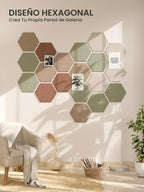 Paquete de 12 azulejos hexagonales de fieltro para tablón de