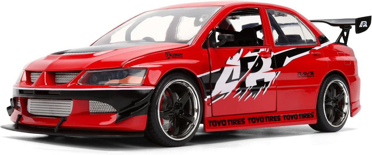 Jada Fast & Furious 2006 Mitsubishi Lancer Evolution IX - Coche fundido a presión a escala 1:24