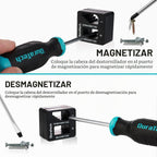 DURATECH Juego de 12 destornilladores magnéticos de acero de aleación S2