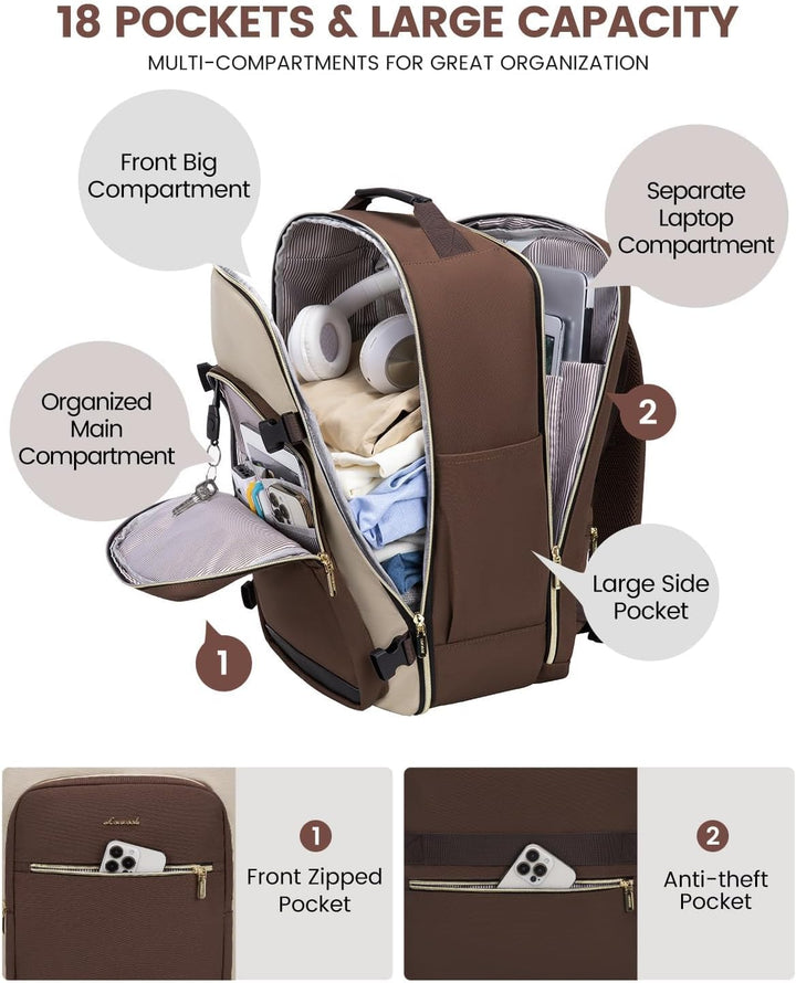 LOVEVOOK Mochila de mano para artículos personales, bolsa de viaje...