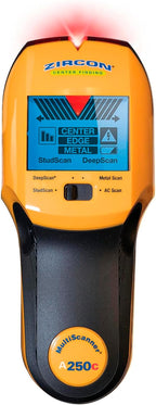 Zircon® MultiScanner™ A250c Buscador de pernos para madera y metal, pantalla mejorada