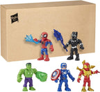 Marvel Super Hero Adventures - Figura de acción de 5 pulgadas, paquete de 5, incluye Capitán América, Spider-Man, 5 accesorios (exclusivo de Amazon)