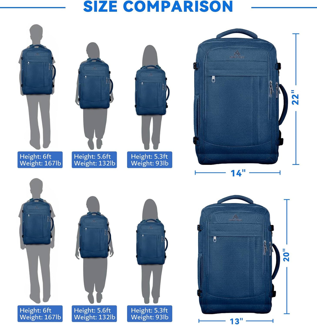 AREYTECO 60L - Mochila grande de gran capacidad para llevar en cabi...
