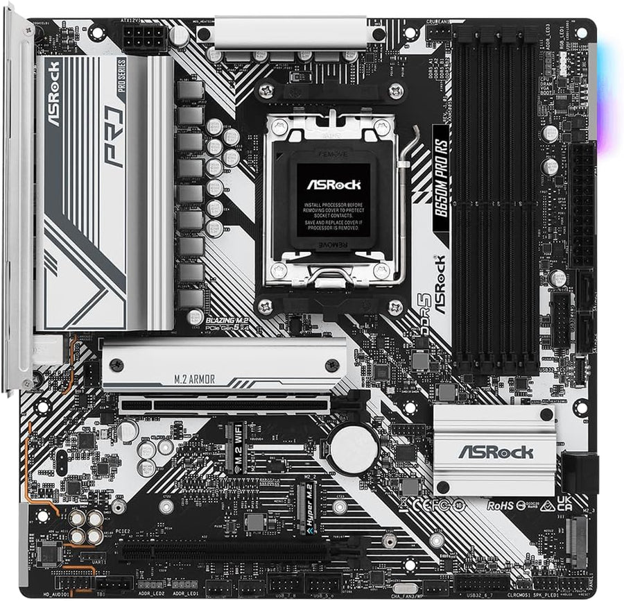 Asrock B650M Pro RS AMD Socket AM5 Ryzen 7000\/8000\/9000 Series DD...