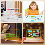 Tablero de dibujo LED con 8 colores, tableros de mensajes acrílicos de 13 x 10 pulgadas con 13 efectos de luz, tablero de garabatos brillantes, regalos para niños, para Pascua, Halloween