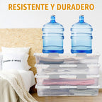 Beeveer - Contenedor de plástico para guardar debajo de la cama, 4 unidades