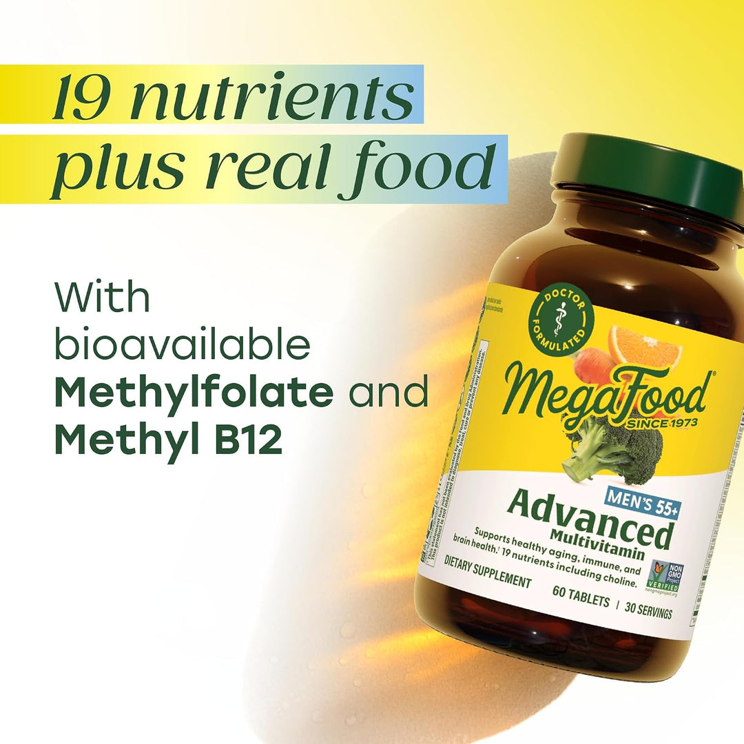 MegaFood Multivitamínico Avanzado para Hombres de 55+, Multivitamin...
