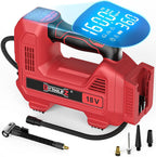 DIYtoolifz Inflador de neumáticos inalámbrico de 160 PSI compatible con compresor de aire Milwaukee de 18 V, bomba de aire portátil de apagado automático, luz LED, medidor de presión digital para automóviles, motocicletas y bicicletas (solo herramienta)