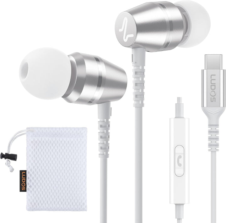 LUDOS OMNITONE - Auriculares USB C para iPhone 16 15 Pro Max Plus i...