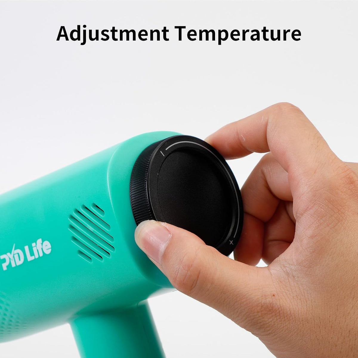 PYD Life Pistola sopladora de calor para sublimación en blanco Película de envoltura retráctil Pistola de aire caliente de 110 V para control de temperatura de envoltura retráctil con ajustes de 2