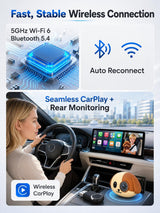 Cámara inalámbrica CarPlay para coche de bebé para iPhone, monitor...