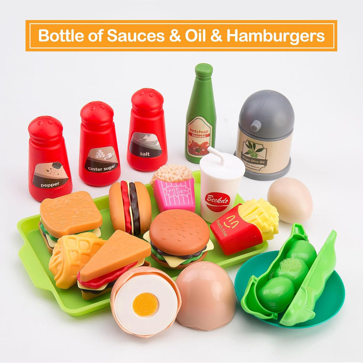 105 piezas de accesorios de juguete de cocina para niños, juego de cocina de camping y barbacoa para niños pequeños, juego de ollas, sartenes, utensilios de cocina de juguete, juego de