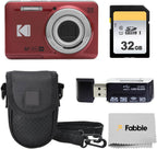 KODAK PIXPRO FZ55 Cámara digital de 16 MP de apuntar y disparar, zoom óptico 5X, Rojo