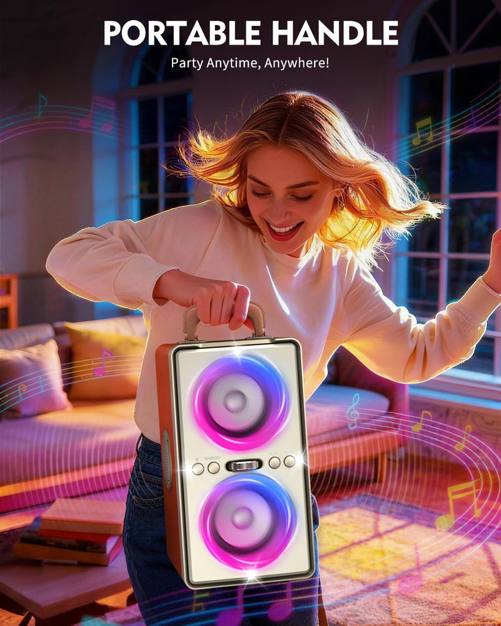 YIER Altavoz Bluetooth, altavoz de fiesta de pico de 240 W con grav...