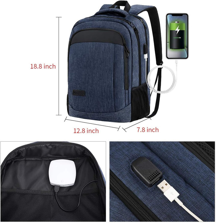 Monsdle Mochila de Viaje para Laptop Antirrobo con Puerto de Carga...
