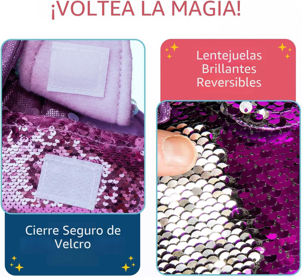 Little Jupiter Juego de mascotas de felpa con bolso, animales de peluche para niñas, peluches de unicornio, regalo para edades de 4 a 5 años, 6 a 7 años (unicornio blanco)