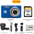 KODAK PIXPRO FZ55 cámara digital de punto y disparo de 16 Mp, zoom óptico 5X, Azul
