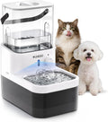 Fuente de agua inalámbrica para gatos 3L, separación de aguas residuales
