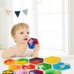 Art3d Hexágono sensorial Fidget Multicolor Liquid Motion Tiles, paquete de