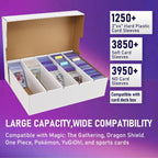 Caja de almacenamiento de 5 filas – Monster Box con capacidad para 3950 tarjetas para organización, adecuada para deportes y tarjetas coleccionables (paquete de 2 – grande)