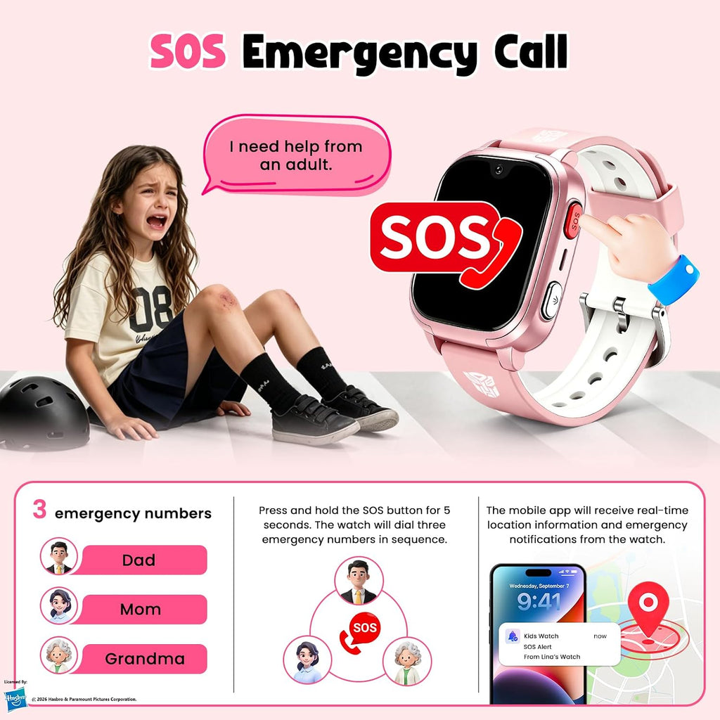Reloj inteligente para niños, reloj inteligente con GPS 4G para niños y