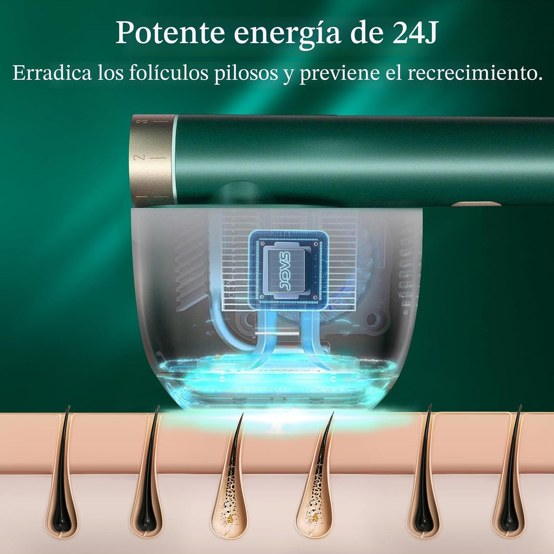 JOVS Depilación láser, [energía 24J] Depilación IPL para mujeres y...