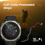 Amazfit T-Rex Dual Solar Smart Watch, 2.008 in, AMOLED, mapas fuera de