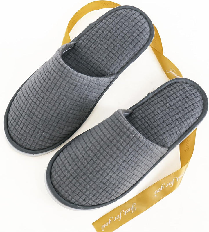 QatmMkt - 10 pares de pantuflas desechables unisex para invitados,...