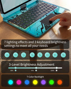 Funda de teclado Bluetooth de rotación de 360° para iPad Pro de 13 pulgadas