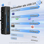 Q QEEFUN, hub USB 3.2 de 4 puertos