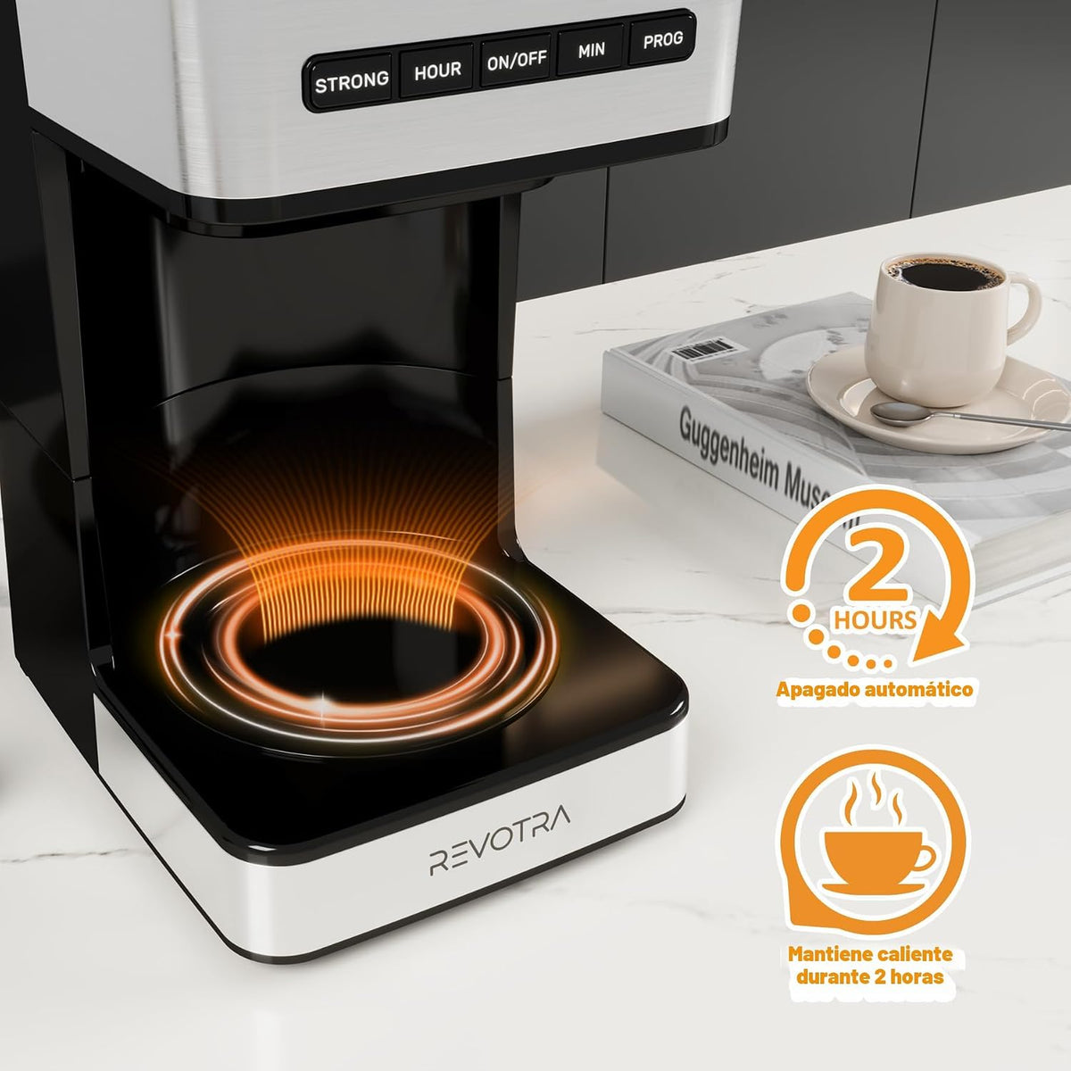 Cafetera programable de 12 tazas, cafeteras de goteo para café caliente y con hielo