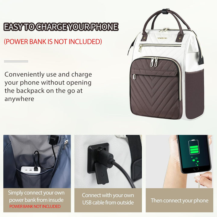 VANKEAN Mochila para portátil de 17 pulgadas para mujeres y hombres...