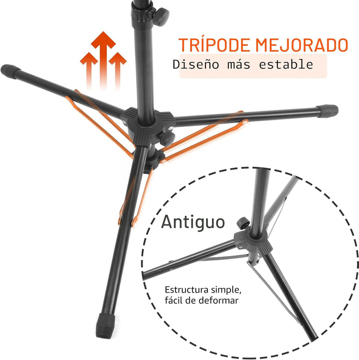 Soporte de micrófono con clip para IPAD, soporte de micrófono plega...